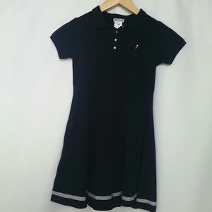 Jacadi Logo Flared Polo Dress Navy Blue Size 12A